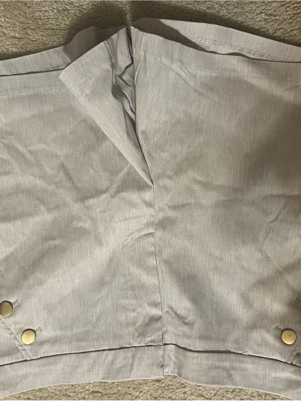 Maurices Light Gray Zip-Front Skirt